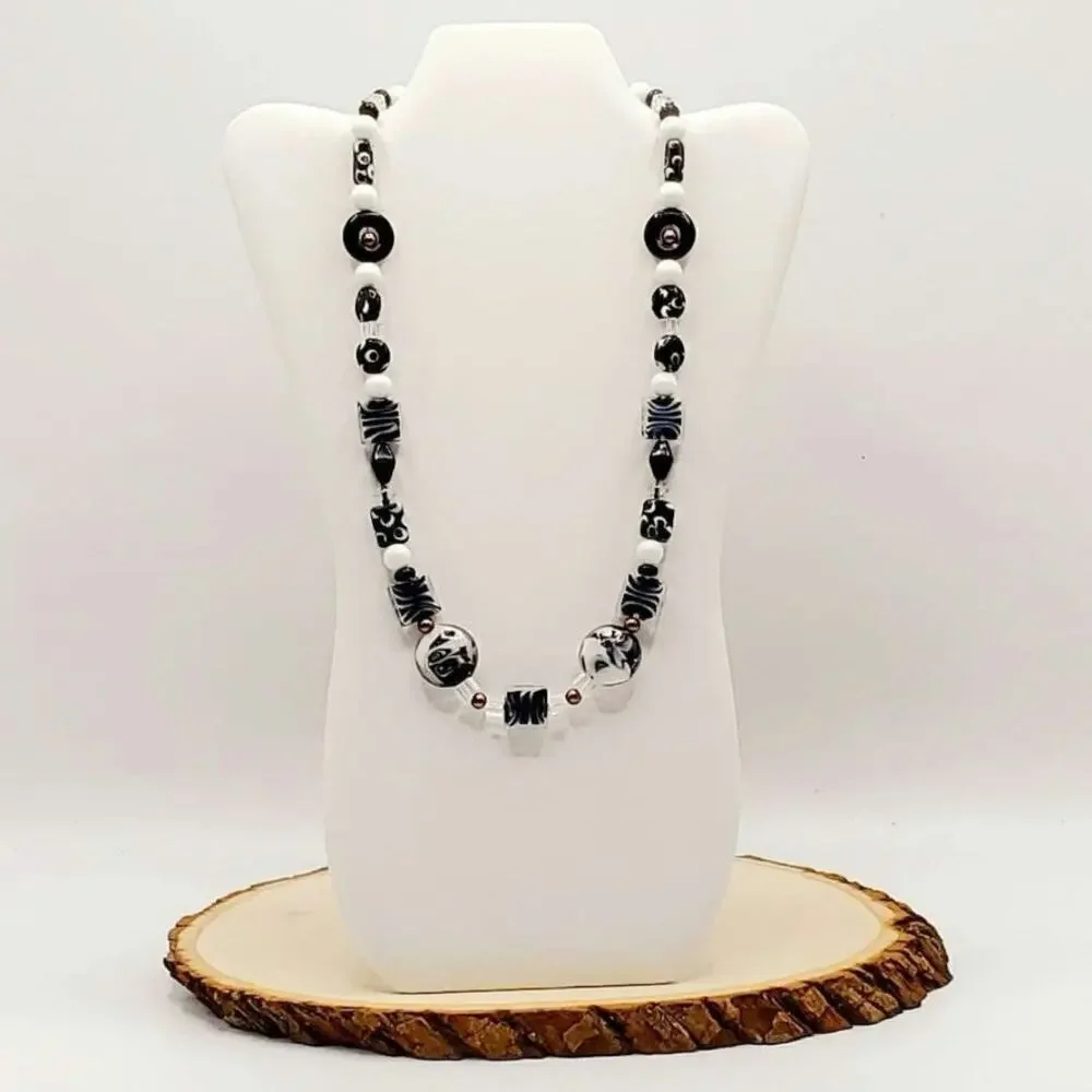 Animal print jungle statement necklace